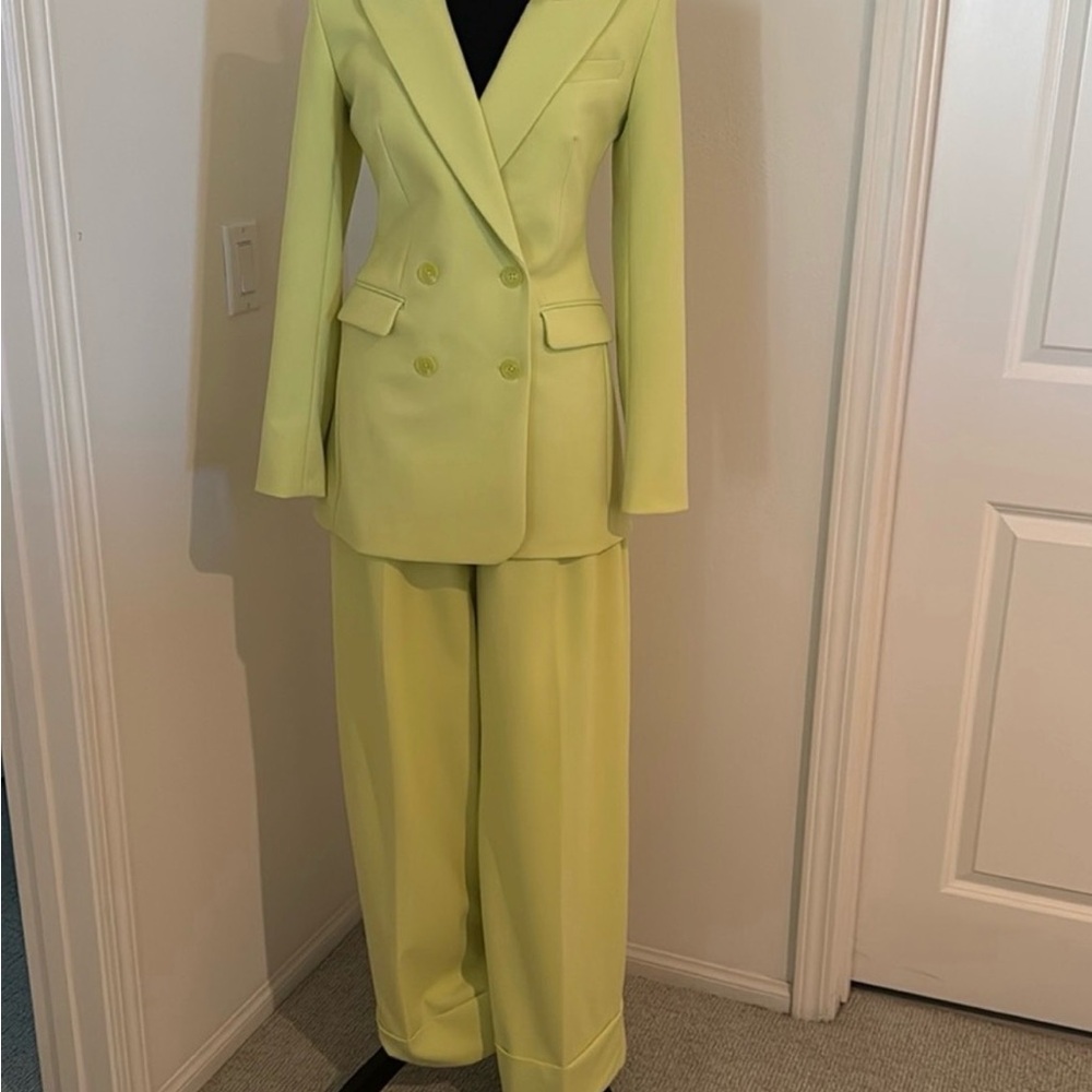 Express Women's Lime Green 3 Piece Suit Sz 6 - Picture 16 of 16